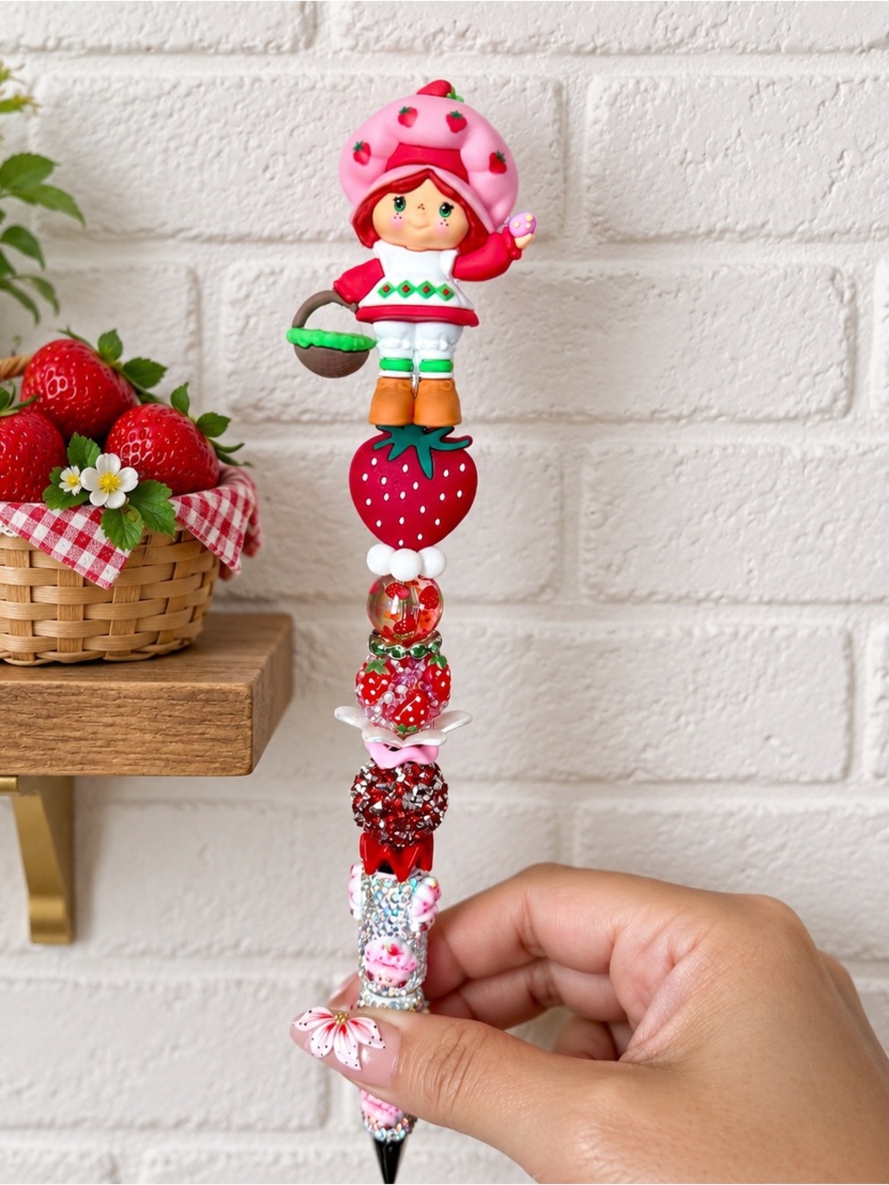 Strawberry Shortcake Beaded Pen